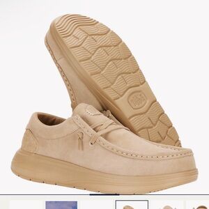 Tan Suede Loafers with Moccasin Stitching- WOMEN’s Hey Dude’s